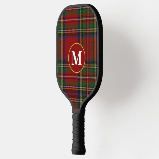 Royal Stewart Tartan Royal Stuart Pset Monogram Pickleball Paddle (Links)