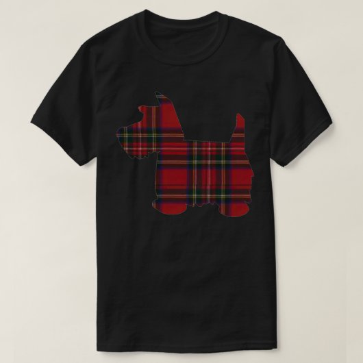 Royal Stewart Tartan Scottie Dog T-shirt (Design voorkant)