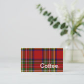 Royal Stewart Tartan Simple Coffee Punch Card Klantenkaartje (Staand voorkant)