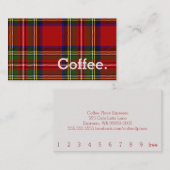 Royal Stewart Tartan Simple Coffee Punch Card Klantenkaartje (Voorkant / Achterkant)