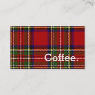 Royal Stewart Tartan Simple Coffee Punch Card Klantenkaartje