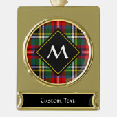 Royal Stewart Tartan Verguld Banner Ornament (Voorkant)