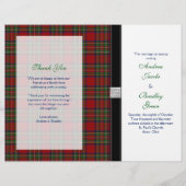Royal Stewart Tartan Wedding Programme Hoesje (Voorkant)