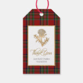 Royal Stewart Thistle Wedding Favor Cadeau Labels Cadeaulabel (Voorkant)