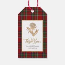 Royal Stewart Thistle Wedding Favor Cadeau Labels Cadeaulabel