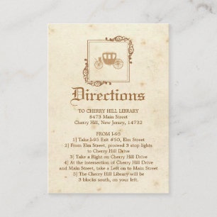 Royal Storybook - Direction Card Informatiekaartje