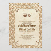 Royal Storybook Fairytale Invitation Kaart (Voorkant / Achterkant)