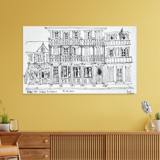 Royal Street, Frans kwartier | New Orleans Canvas Afdruk (Insitu (Woonkamer))
