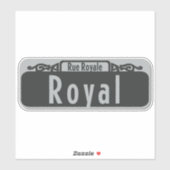 Royal Street (Rue Royale) Sign Sticker (Vel)