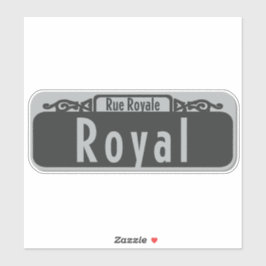 Royal Street (Rue Royale) Sign Sticker