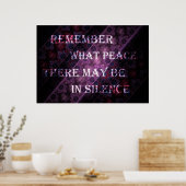 Royal Stripe Desiderata Poem Excerpt Poster (Keuken)