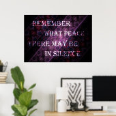 Royal Stripe Desiderata Poem Excerpt Poster (Thuiskantoor)