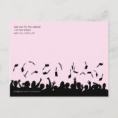 Royal Stripes Afstuderen Aankondiging (roze) (Achterkant)