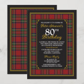 Royal Stuart Royal Stewart Tartan 80ste verjaardag Kaart (Voorkant / Achterkant)