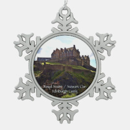 Royal Stuart Scottish Clan Castle Schotland Foto Tin Sneeuwvlok Ornament