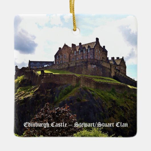 Royal Stuart Scottish Clan Edinburgh Castle Xmas Keramisch Ornament (Voorkant)