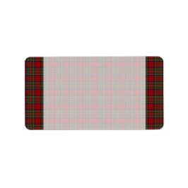 Royal Stuart Tartan blanco adreslabel Etiket
