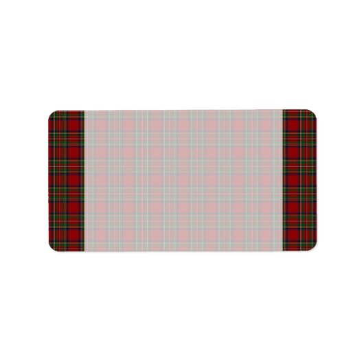Royal Stuart Tartan blanco adreslabel Etiket (Voorkant)