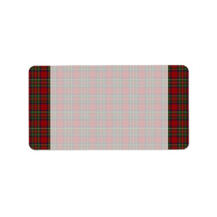 Royal Stuart Tartan Blank Adres Label