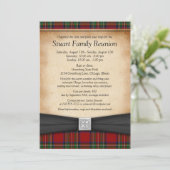 Royal Stuart Tartan Family Reunion Uitnodiging (Staand voorkant)
