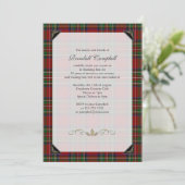 Royal Stuart Tartan Retirement Party Invitation Kaart (Staand voorkant)