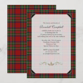 Royal Stuart Tartan Retirement Party Invitation Kaart (Voorkant / Achterkant)