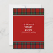 Royal Stuart Tartan Robbie Burns Night Invitation Kaart (Achterkant)