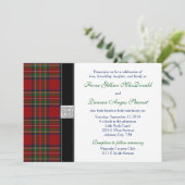 Royal Stuart Tartan Weddenschap Uitnodiging (Staand voorkant)