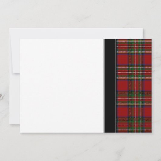 Royal Stuart Tartan Weddenschap Uitnodiging (Achterkant)