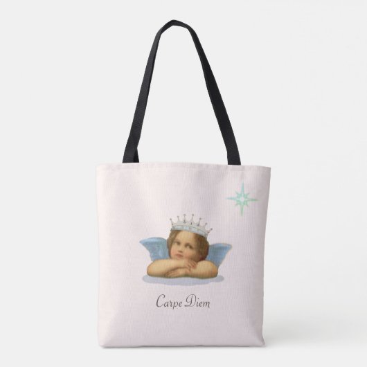 Royal Stylish Raphael Cherub op Ivoor Tote Bag (Achterkant)