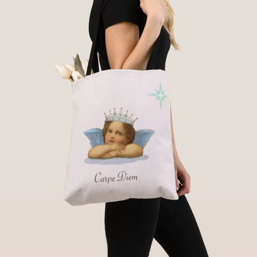 Royal Stylish Raphael Cherub op Ivoor Tote Bag (Dichtbij)