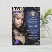 Royal Sweet 16 Invitation Kaart (Staand voorkant)