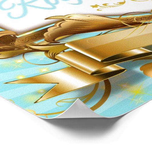 Royal Sweets and Tasty Treatment Blue and Gold Sig Poster (Hoek)