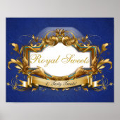 Royal Sweets & Treatment Elegant Snoep Buffet Sign Poster (Voorkant)