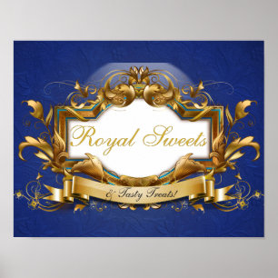 Royal Sweets & Treatment Elegant Snoep Buffet Sign Poster