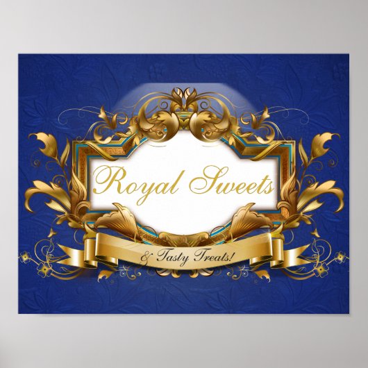 Royal Sweets & Treatment Elegant Snoep Buffet Sign Poster (Voorkant)