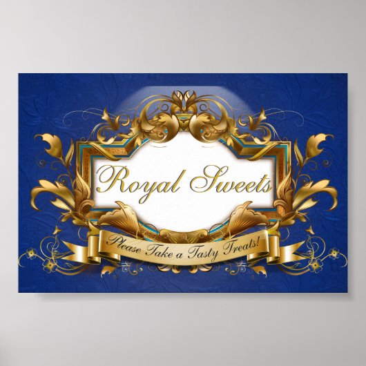 Royal Sweets & Treatment Elegant Snoep Buffet Sign Poster (Voorkant)