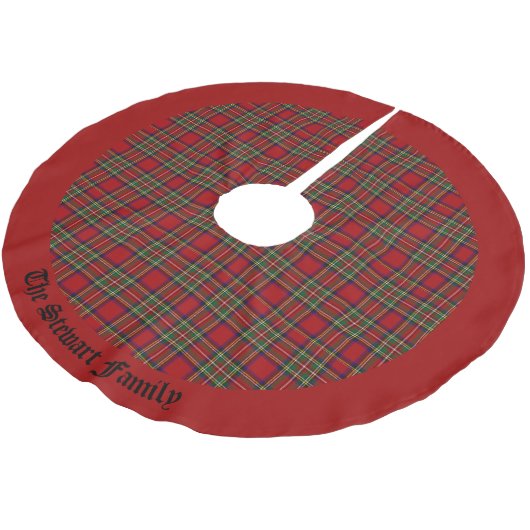 Royal Tartan Plaid Scottish Clan Uw familienaam Kerstboom Rok (Gekanteld)