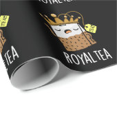 Royal-tea Funny Tea Pun Dark BG Cadeaupapier (Rol Hoek)
