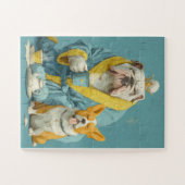 Royal Tea Time Dogs – Bulldog & Corgi Puzzel Legpuzzel (Horizontaal)
