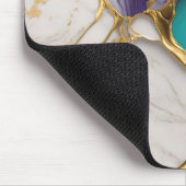 Royal Teal & Amethyst Marble with Gold Veins Muismat (Hoek)