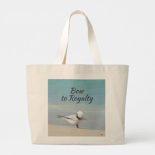 Royal Tern Fun Beach Grote Tote Bag (Achterkant)