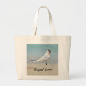 Royal Tern Fun Beach Grote Tote Bag (Voorkant)