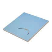 Royal Tern in vlucht Zeevogel Kustblauw Tegeltje (Zijkant)