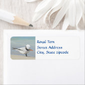 Royal Tern Seabird Return Address Etiket (Insitu)