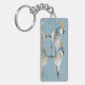 Royal Terns op strand Sleutelhanger (Voorkant Links)