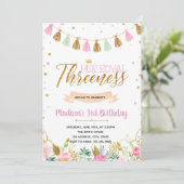 Royal three eness verjaardagsuitnodiging kaart (Staand voorkant)