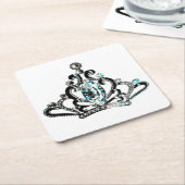 "Royal Tiara Kartonnen Onderzetters (Schuin)