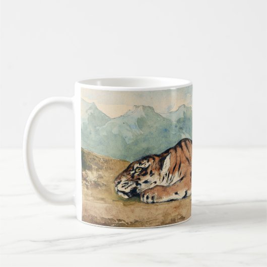 Royal Tiger, Eugene Delacroix, Franse Waterverf, Koffiemok (Links)