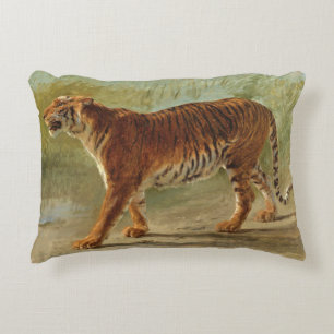 Royal Tiger Marching (door Rosa Bonheur) Accent Kussen